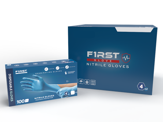 First Glove 4 Mil Nitrile Disposable Exam Gloves